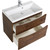 Тумба подвесная с раковиной BelBagno MARINO-H60-800-2C-SO-RW-P 80 см, Rovere Moro фото 5