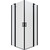 Душевое ограждение Triton Тау 90x90 см, чёрный/прозрачное фото 