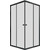 Душевое ограждение Triton Вента 80x80 см, чёрный/прозрачное фото 