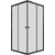 Душевое ограждение Triton Вента 90x90 см, чёрный/прозрачное фото 