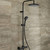 Душевая стойка с термостатом Hansgrohe Vernis Blend 26426670, чёрный матовый - 4 Душевая стойка с термостатом Hansgrohe Vernis Blend 26426670, чёрный матовый фото 4