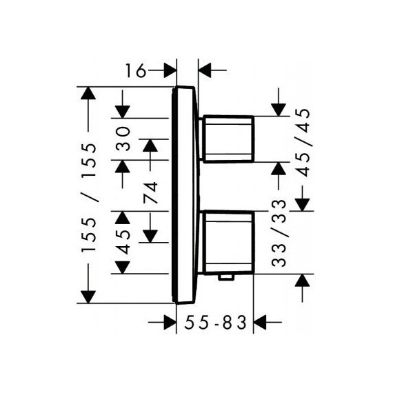 Смеситель для душа с термостатом Hansgrohe Ecostat E 15707000 фото 2