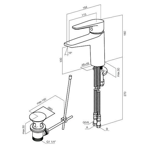 Смеситель для раковины AM.PM Inspire F5002100 фото 6