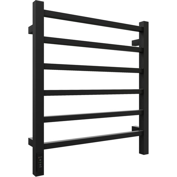 Полотенцесушитель электрический Grois Alex GR-101 П6 400x600 мм, чёрный матовый фото 2