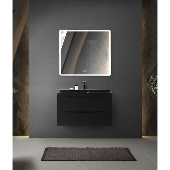 Тумба подвесная с раковиной BelBagno MARINO-800-2C-SO-NL-P 80 см, Nero Lucido (раковина BB800/450-LV-ART-AST-NERO) фото 7