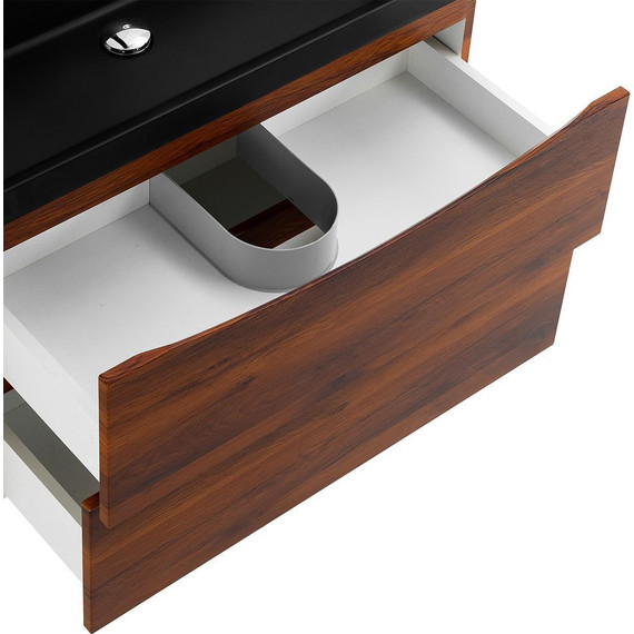 Тумба подвесная с раковиной BelBagno MARINO-800-2C-SO-RC-P 80 см, Rovere Cillegio (раковина BB800/450-LV-ART-AST-NERO) фото 4