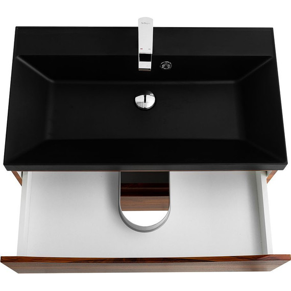 Тумба подвесная с раковиной BelBagno MARINO-800-2C-SO-RC-P 80 см, Rovere Cillegio (раковина BB800/450-LV-ART-AST-NERO) фото 6