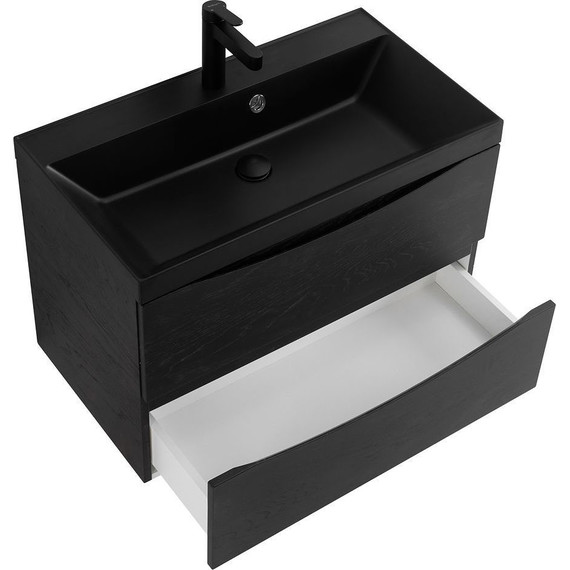 Тумба подвесная с раковиной BelBagno MARINO-800-2C-SO-RCA-P 80 см, Rovere Cioccolato Amaro (раковина BB800/450-LV-ART-AST-NERO) - 6 Тумба подвесная с раковиной BelBagno MARINO-800-2C-SO-RCA-P 80 см, Rovere Cioccolato Amaro (раковина BB800/450-LV-ART-AST-NERO) фото 6