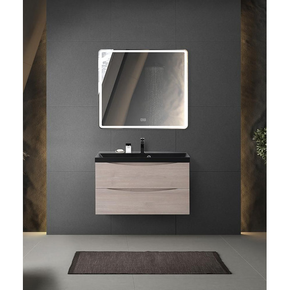 Тумба подвесная с раковиной BelBagno MARINO-800-2C-SO-RG-P 80 см, Rovere Grigio (раковина BB800/450-LV-ART-AST-NERO) - 7 Тумба подвесная с раковиной BelBagno MARINO-800-2C-SO-RG-P 80 см, Rovere Grigio (раковина BB800/450-LV-ART-AST-NERO) фото 7