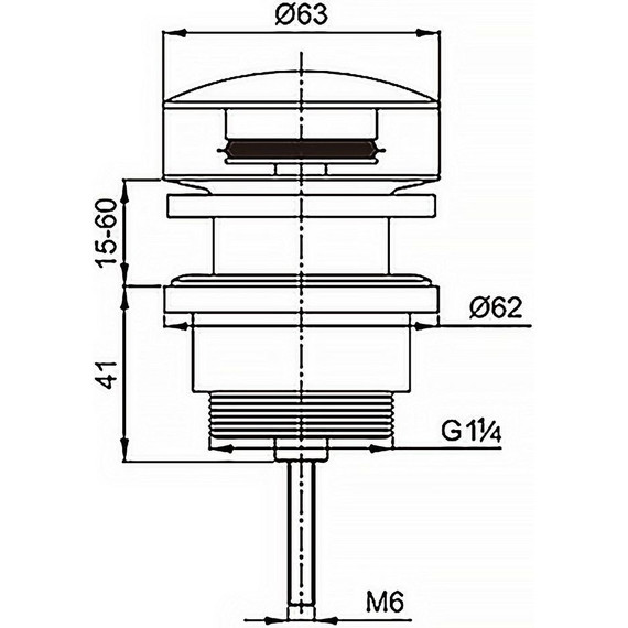 Донный клапан Azario AZ-105-BR, бронза - 2 Донный клапан Azario AZ-105-BR, бронза фото 2