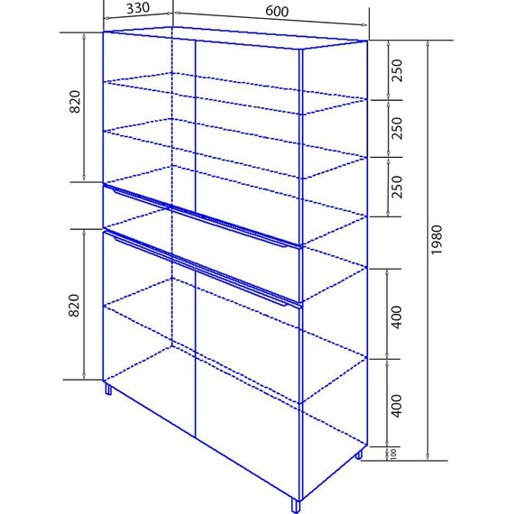 Пенал напольный Azario Lotos 60 см CS00083928 фото 4