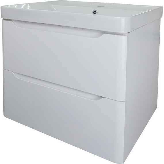 Тумба подвесная с раковиной Azario Lotos 60/2 см CS00083929, белый фото 3