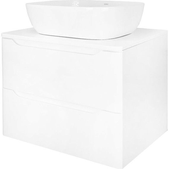 Тумба подвесная со столешницей Azario Lotos 60/2 см CS00084142, белый фото 4