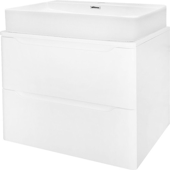 Тумба подвесная со столешницей Azario Lotos 60/2 см CS00084142, белый фото 5