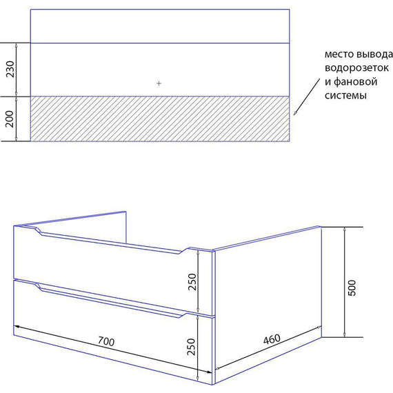 Тумба подвесная со столешницей Azario Lotos 70/2 см CS00084143, белый фото 7