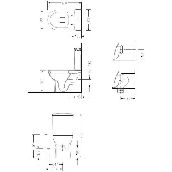 Унитаз-компакт Serel Friendly 6716SL с крышкой микролифт фото 3