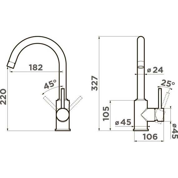 Кухонная мойка + смеситель Omoikiri 4997402 + SHINAGAWA-BN 4994230, нержавеющая сталь - 4 Кухонная мойка + смеситель Omoikiri 4997402 + SHINAGAWA-BN 4994230, нержавеющая сталь фото 4