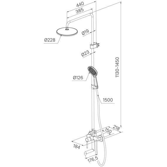 Душевая стойка Iddis Aiger AIGBC3Fi06 - 8 Душевая стойка Iddis Aiger AIGBC3Fi06 фото 8
