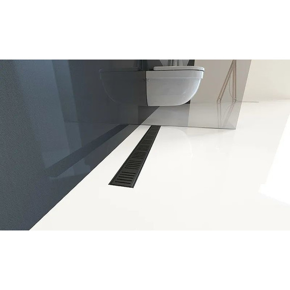 Трап Alcadrain 95 см APZ10BLACK-950M, чёрный матовый фото 4