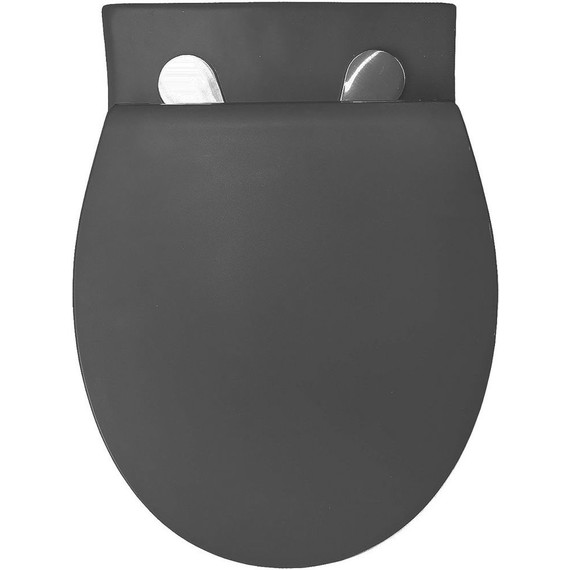 Унитаз подвесной безободковый Azario Keras AZ-99046B с тонкой крышкой микролифт, чёрный матовый, Цвет производителя: чёрный матовый фото 7