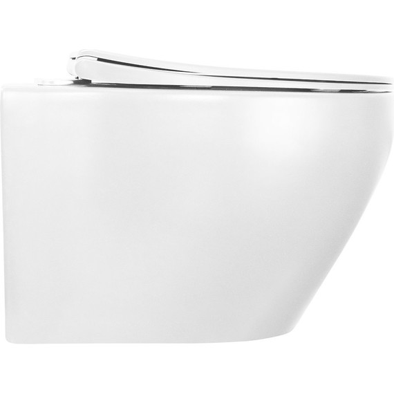 Унитаз подвесной безободковый Azario Keras AZ-99046W с тонкой крышкой микролифт, Цвет производителя: белый глянцевый - 9 Унитаз подвесной безободковый Azario Keras AZ-99046W с тонкой крышкой микролифт, Цвет производителя: белый глянцевый фото 9