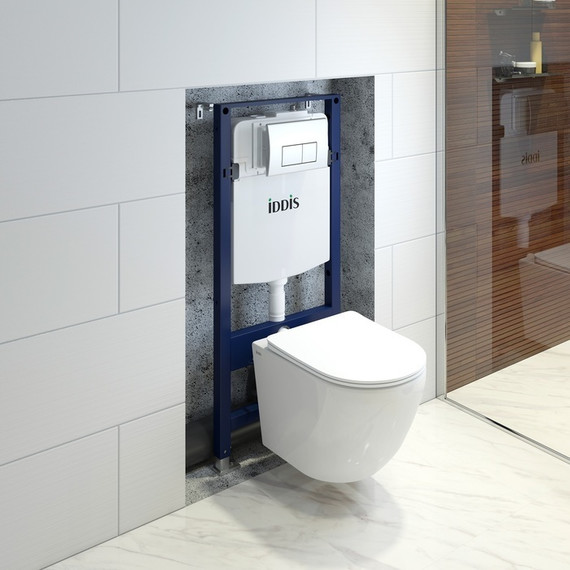 Инсталляция с подвесным унитазом комплект: Iddis Basic BASBQ01i73, сиденье микролифт, кнопка смыва хром - 2 Инсталляция с подвесным унитазом комплект: Iddis Basic BASBQ01i73, сиденье микролифт, кнопка смыва хром фото 2