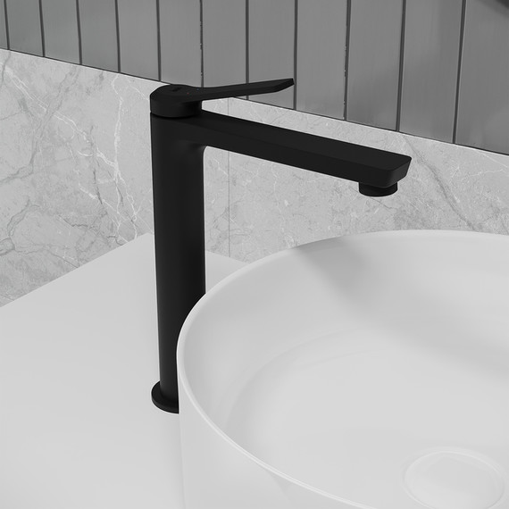 Смеситель для раковины высокий Iddis Parker PARBL01i01, чёрный матовый фото 2