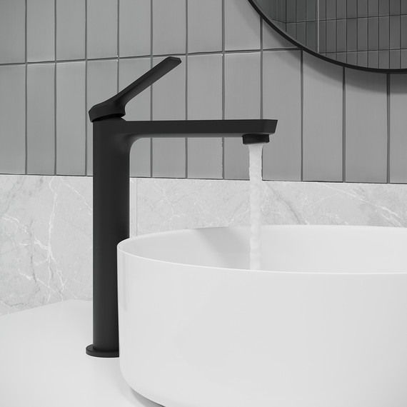 Смеситель для раковины высокий Iddis Parker PARBL01i01, чёрный матовый фото 3