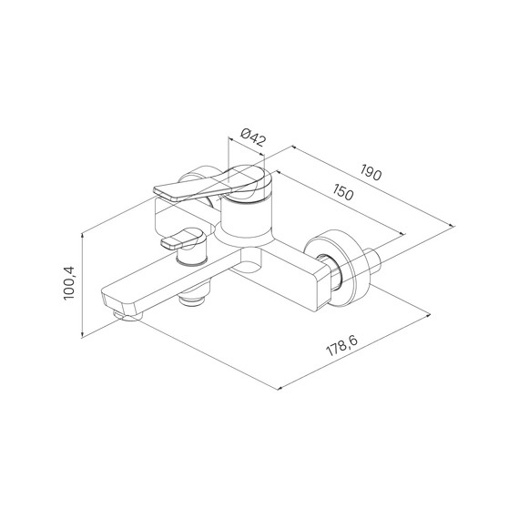Смеситель для ванны Iddis Parker PARSB02i02WA фото 4