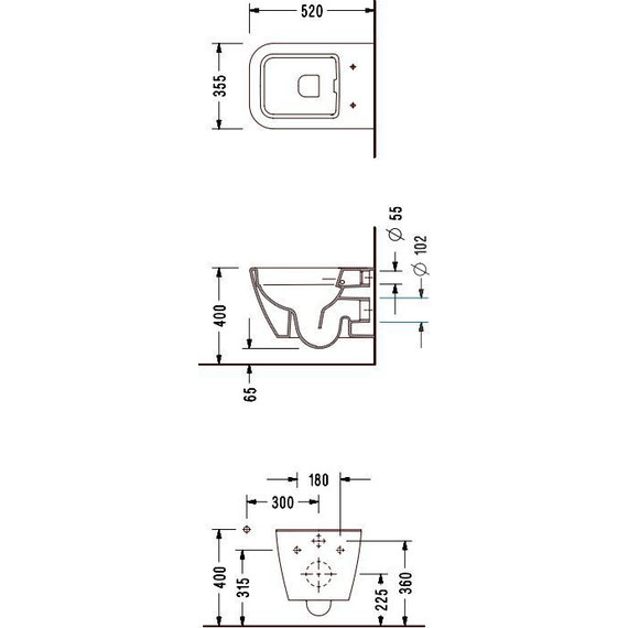 Унитаз подвесной безободковый Serel Rita RT26SL с тонкой крышкой микролифт фото 3