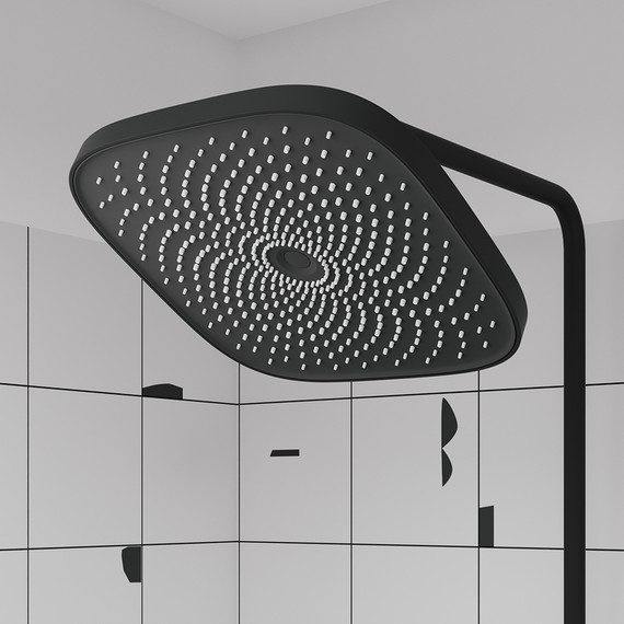 Душевая стойка с термостатом Iddis SpaHome SPHBLTKi06, чёрный матовый фото 8