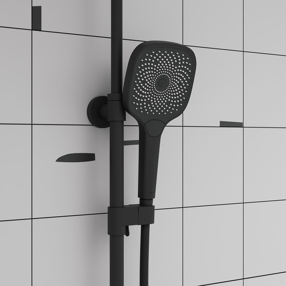 Душевая стойка с термостатом Iddis SpaHome SPHBLTKi06, чёрный матовый фото 9