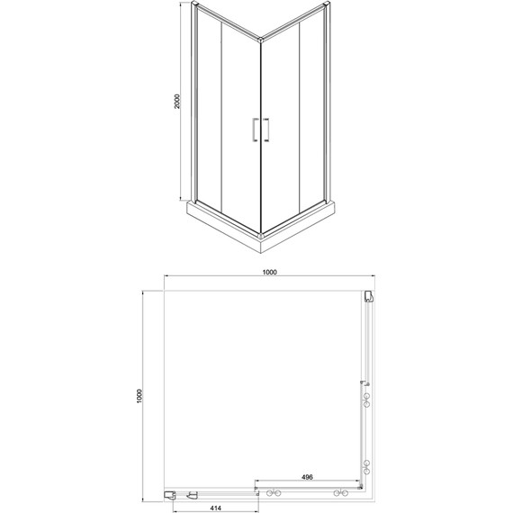 Душевое ограждение Azario Greenwood AZ-NNE1142 90х90 см, хром/прозрачное - 3 Душевое ограждение Azario Greenwood AZ-NNE1142 90х90 см, хром/прозрачное фото 3