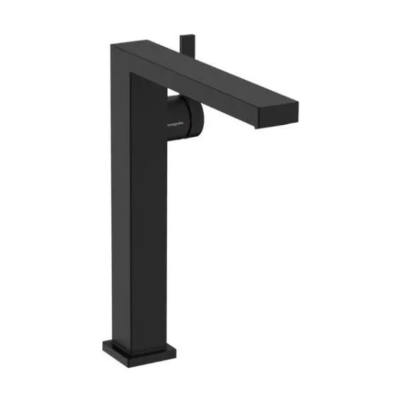 Смеситель для раковины высокий Hansgrohe Tecturis E 73070670, чёрный матовый фото 