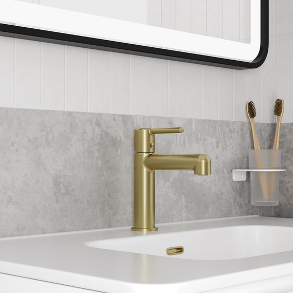 Смеситель для раковины Iddis Aiger AIGMG00i01, золото матовое фото 2