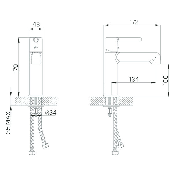 Смеситель для раковины Iddis Aiger AIGMG00i01, золото матовое фото 4