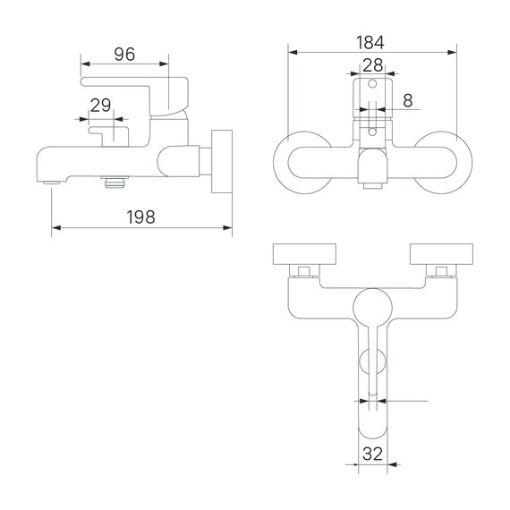 Смеситель для ванны Iddis Aiger AIGSB00i02WA фото 4