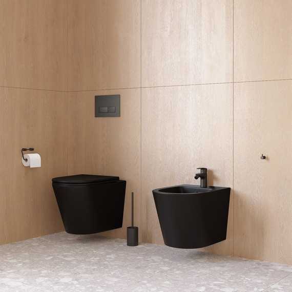 Биде подвесное Iddis Calipso CALRB02i82, чёрный матовый фото 4