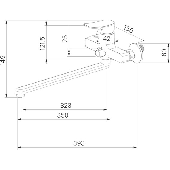 Смеситель для ванны Milardo Demi DEMSB00M10 фото 4