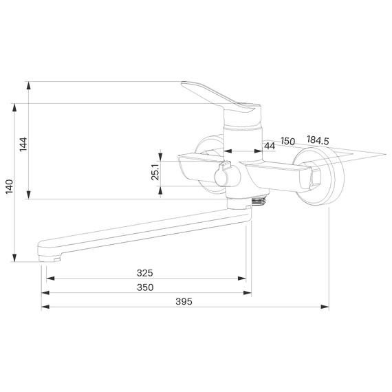 Смеситель для ванны Milardo Enjoy ENJSB00M10 фото 3