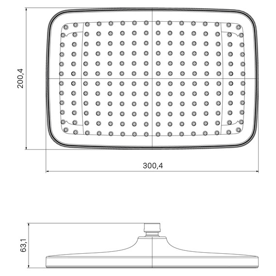 Верхний душ Iddis Esper 300x200 мм ESP25WSi64, белый матовый фото 6