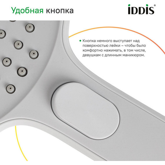 Ручной душ Iddis Esper ESP3FWRi18, белый матовый фото 6