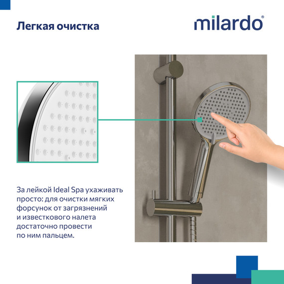 Ручной душ Milardo Ideal Spa ILS3FCRM18 фото 9