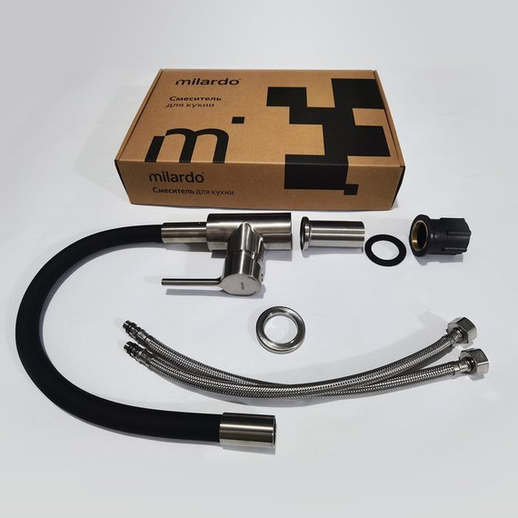 Смеситель для кухни Milardo Meal M01BN0FM05, сатин фото 5