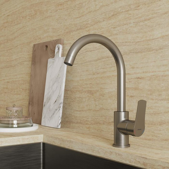 Смеситель для кухни Milardo Meal M01BNJ0M05, сатин фото 2