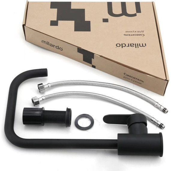 Смеситель для кухни Milardo Poli POLBLL0M05, чёрный матовый фото 5