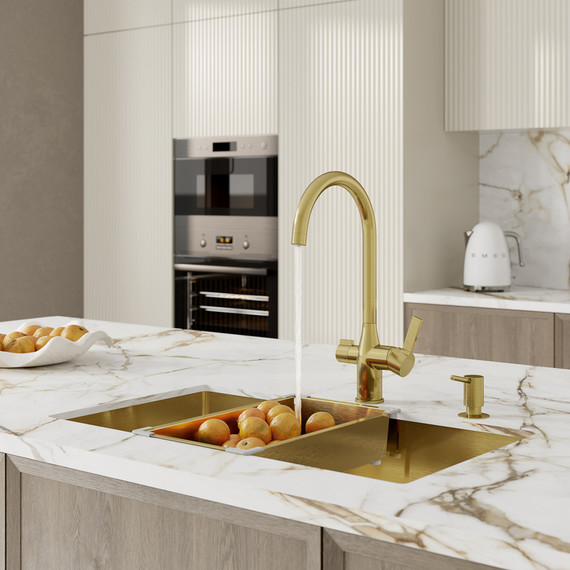 Смеситель для кухни Iddis Pure PURMGFJi05, золото матовое фото 9