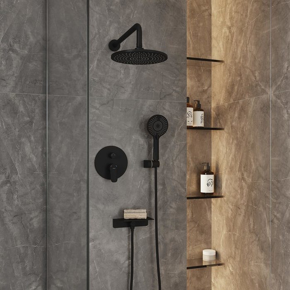 Душевая система для душа Milardo Rora RORBL02M67, чёрный матовый - 2 Душевая система для душа Milardo Rora RORBL02M67, чёрный матовый фото 2