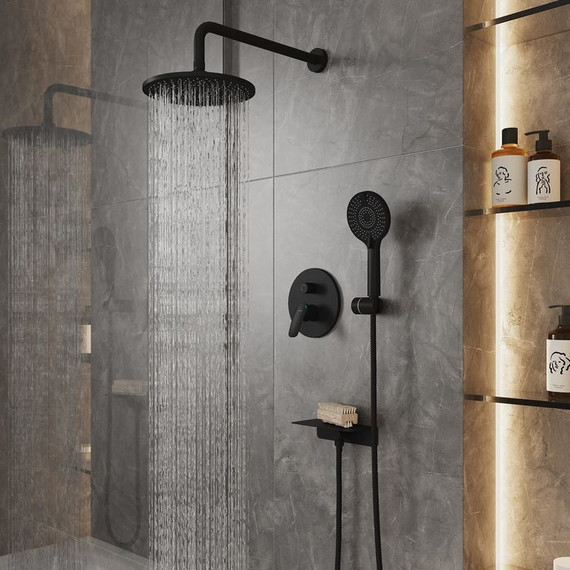 Душевая система для душа Milardo Rora RORBL02M67, чёрный матовый - 3 Душевая система для душа Milardo Rora RORBL02M67, чёрный матовый фото 3