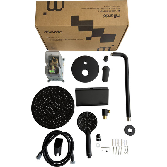 Душевая система для душа Milardo Rora RORBL02M67, чёрный матовый - 6 Душевая система для душа Milardo Rora RORBL02M67, чёрный матовый фото 6